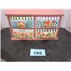 Image 3 : TEA CHEST C/W PORCELAIN DRAWERS (12"L X 4"W X 7"H)