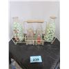 Image 2 : COLLECTABLE:  MILK BASKET C/W ASSORTED MILK & CREAM BOTTLES