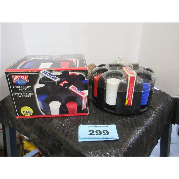 BICYCLE POKER CHIPS & RACK