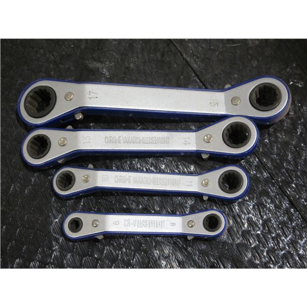 4 PIECE METRIC RATCHET WRENCHES