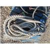 Image 1 : APPROX. 2" X 50' NYLON TOW ROPE & HYDRAULIC IMPLEMENT RAM C/W APPROX. 20' HOSE