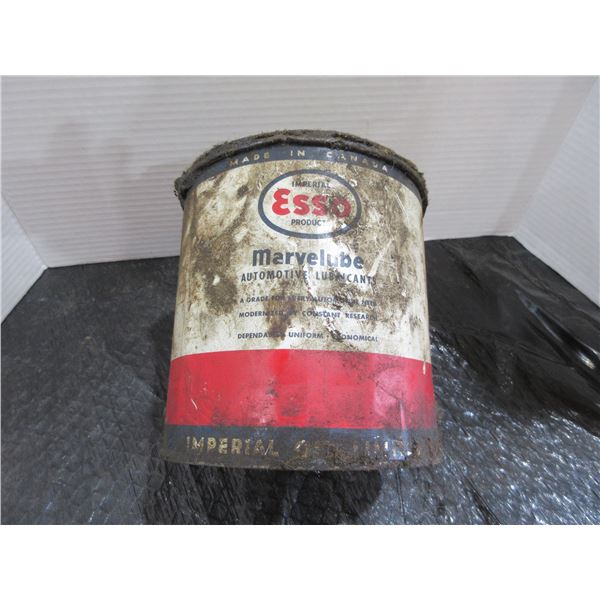 COLLECTABLE:  ESSO MARVELUBE TIN & LID