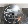 Image 5 : 5 PIECES - STEEL ROOFING BLADE, 7 1/4" CHISSEL TOOTH BLADE, DIAMOND BLADE & 2 WIRE WHEELS