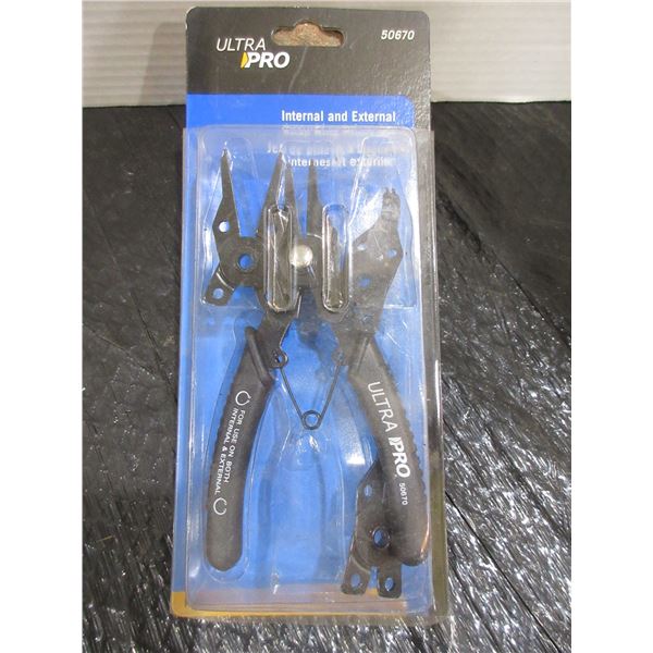 INTERNAL & EXTERNAL SNAP RING PLIER SET