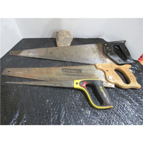 3 - HAND SAWS (STANLEY, FAT MAX, ETC)