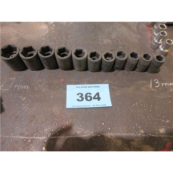 11 PIECE IMPACT 1/2" METRIC SOCKET SET (13 - 27 MM)