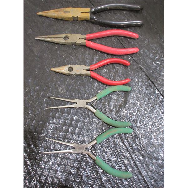 NEEDLE NOSE PLIERS - 5 PAIR