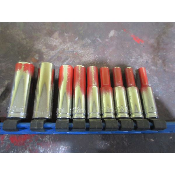 4 MM - 12 MM 1/4" DRIVE DEEP SOCKETS - 9 PIECES