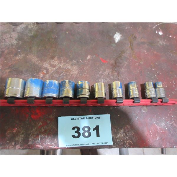 3/8" DRIVE SOCKETS (7/8" - 5/16") - 10 PIECES