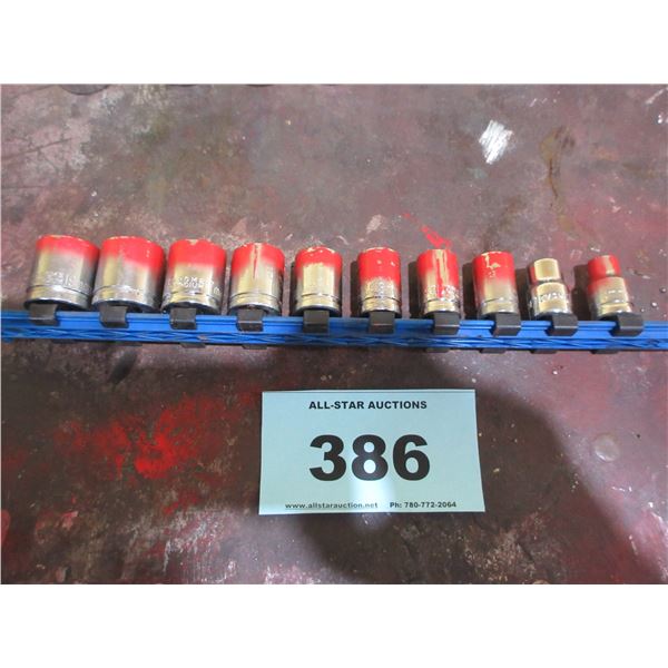 3/8" DRIVE SOCKETS (8 MM - 19MM) - 10 PIECES