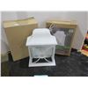 Image 5 : NEW:  3 WHITE OUTDOOR LANTERNS (APPROX. 9"L X 4.5"W X 11.5"H)