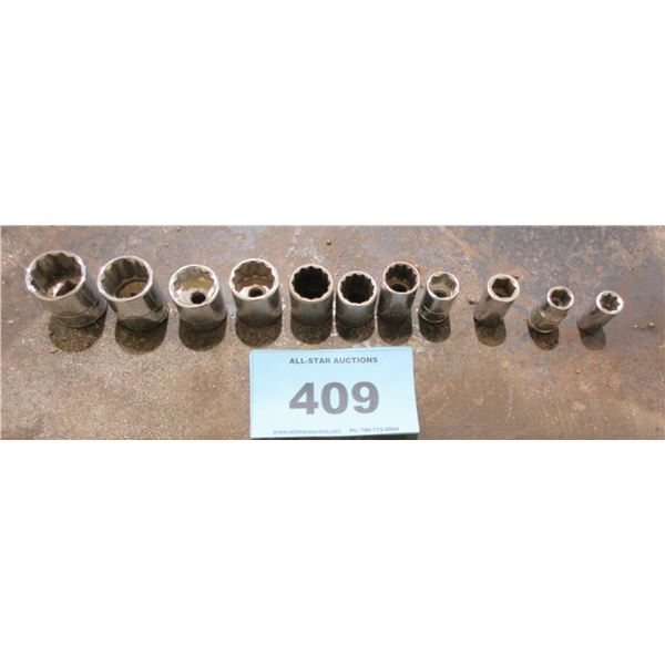 3/8" DRIVE SOCKETS (3/8" - 7/8") - 10 PIECES