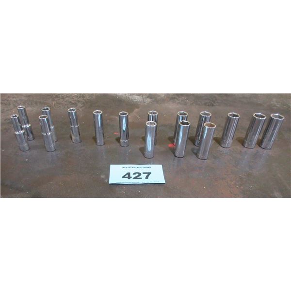3/8" DEEP SOCKETS (5MM - 18MM) - 16 PIECES
