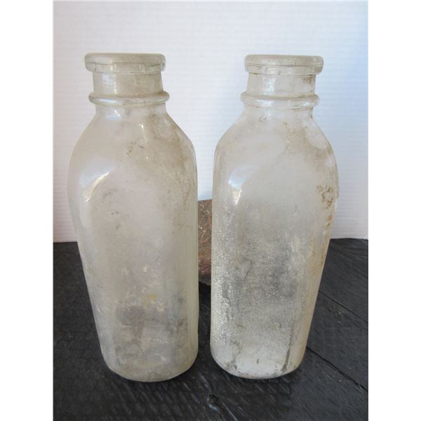 COLLECTABLE:  2 - SQUARE MILK BOTTLES