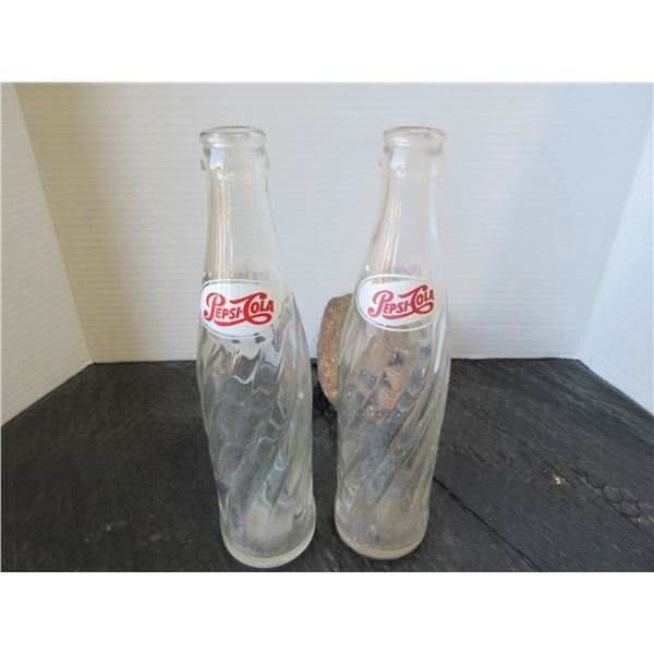 COLLECTABLE:  2 - PEPSI COLA BOTTLES