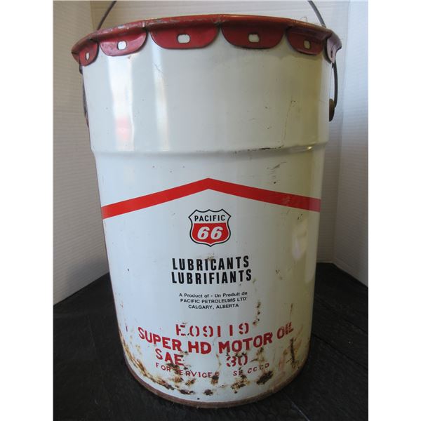 COLLECTABLE:  PACIFIC 66 PAIL & LID (20 LITRES)