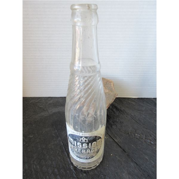 COLLECTABLE:  MISSION BEVERAGE BOTTLE