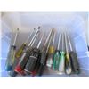 Image 1 : BIN C/W 14 ASSORTED SCREWDRIVERS