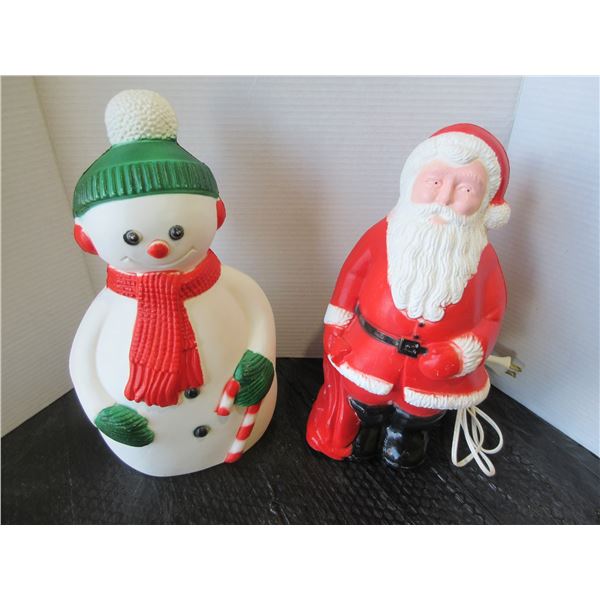 SNOWMAN & SANTA LIGHTED ORNAMENTS (WORKING)