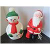 Image 1 : SNOWMAN & SANTA LIGHTED ORNAMENTS (WORKING)