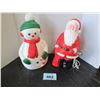 Image 4 : SNOWMAN & SANTA LIGHTED ORNAMENTS (WORKING)