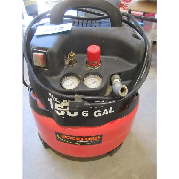 ROCKFORD 150 - 6 GALLON COMPRESSOR (OILLESS) (WORKING)