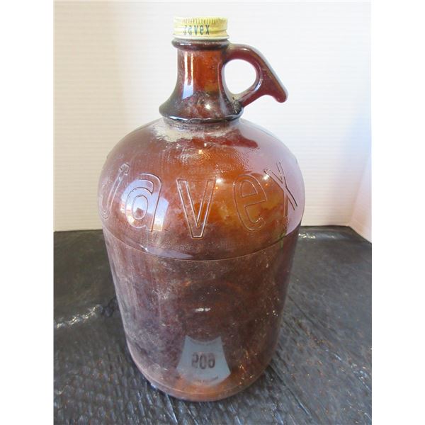 COLLECTABLE:  LARGE JAVEX BROWN BOTTLE