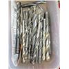 Image 4 : BOX C/W 2 BINS OF ASSORTED DRILL BITS (APPROX. 50)