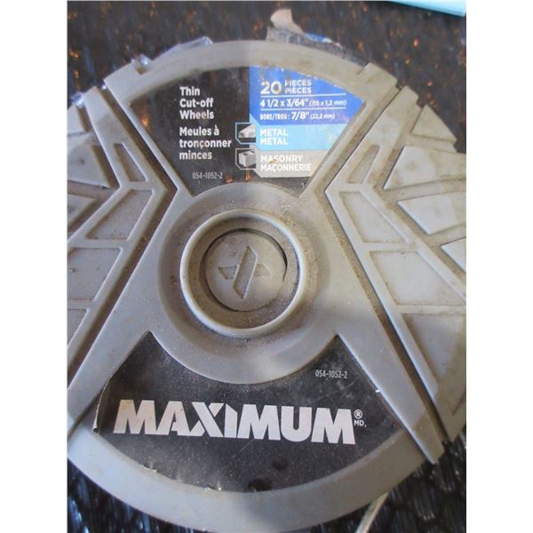 MAXIMUM 4.5 X 3/64" THIN CUT OFF WHEELS (20