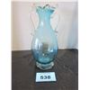 Image 2 : TEAL GLASS VASE (APPROX. 12"H)