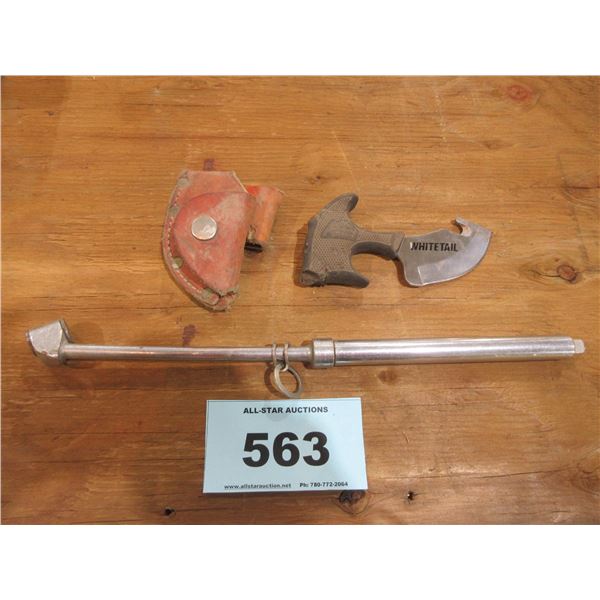 TIRE GAUGE & WHITETAIL SKINNING KNIFE