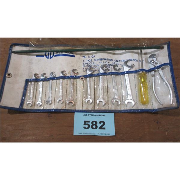 WESTWARD COMBINATION IGNITION WRENCH SET (APPROX. 11 PIECES)