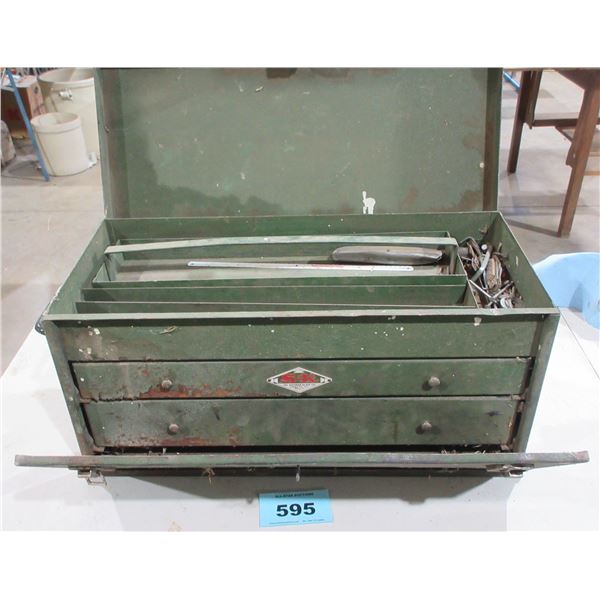 SK TOOLS GREEN METAL TOOLBOX