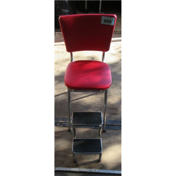 COLLECTABLE:  ART DECO KITCHEN STEP STOOL