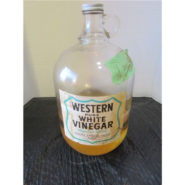 COLLECTABLE:  WESTERN PURE VINEGAR BOTTLE C/W LAMP OIL