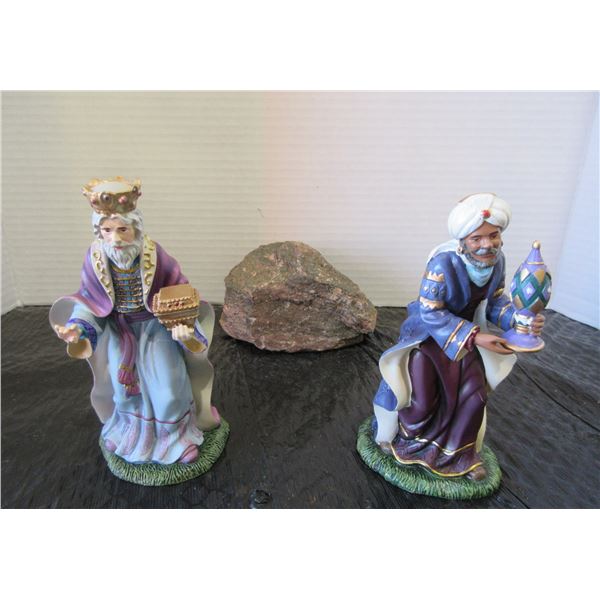 2 - KING GASPAR & KING BALTHAZAR THOMAS KINKADE ORNAMENTS