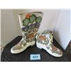 Image 3 : HAND PAINTED LADIES RUBBER BOOTS (SIZE 9)