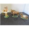Image 1 : ANGEL OF REJOICE, SEATED BULL & DEVOTED DONKEY THOMAS KNKADE ORNAMENTS C/W CERTIFICATE