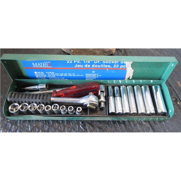 22 PIECE 1/4" SOCKET SET