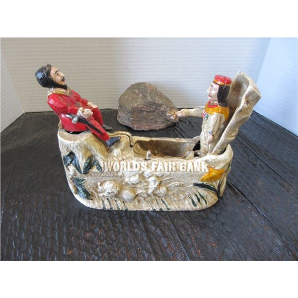 COLLECTABLE:  WORLD'S FAIR CAST IRON BANK