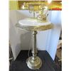 Image 1 : COLLECTABLE:  BRASS FRENCH PROVINCIAL TELEPHONE TABLE C/W MARBLE TOP