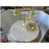 Image 2 : COLLECTABLE:  BRASS FRENCH PROVINCIAL TELEPHONE TABLE C/W MARBLE TOP
