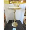 Image 4 : COLLECTABLE:  BRASS FRENCH PROVINCIAL TELEPHONE TABLE C/W MARBLE TOP