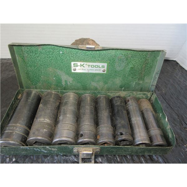 SK 1/2" DRIVE DEEP SOCKETS (6 POINT) - 8 PIECES
