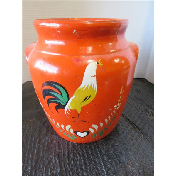 ROOSTER CROCK STYLE VASE