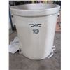 Image 3 : COLLECTABLE:  10 GALLON ALBERTA POTTERIES CROCK & HANDLES (CRACK INSIDE)