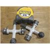 Image 1 : DEWALT 25' TAPE MEASURE & 2 BATTERY POST CLEANERS