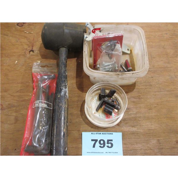 RUBBER MALLET, ALLEN KEYS, DREMMEL BITS