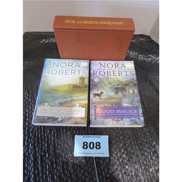 3 BOOKS (2 NORA ROBERTS, 1 ALBERTA HERITAGE)