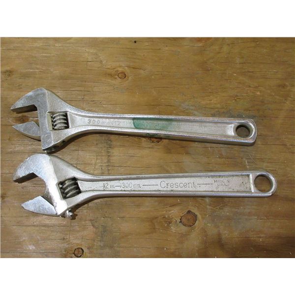 2 - 12" CRESCENT WRENCHES (1 - WESTWARD)